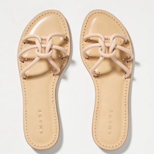 BNIB! Anthropologie Amanu Zanzibar handmade leather slide sandals - never worn!